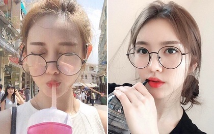 Con gái châu Á đang đồng loạt diện kính cận gọng tròn "mọt sách" cute siêu cấp