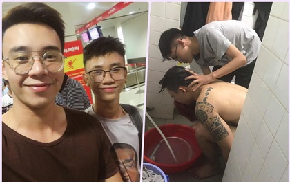 Em trai chăm sóc Đông Hùng trong căn nhà thuê chật chội sau khi bị chém vì món nợ của mẹ