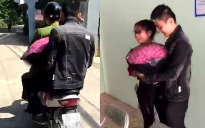 Số đỏ ngày 20/10: Thanh niên được công an chở đi tặng hoa cho vợ vì không đội mũ bảo hiểm