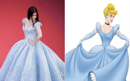 Thực ra loạt váy áo đi dự Cannes của dàn mỹ nhân Hollywood đều lấy cảm hứng từ các nhân vật Disney