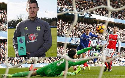 Cận cảnh siêu phẩm solo giúp Hazard đoạt giải bàn thắng đẹp nhất tháng