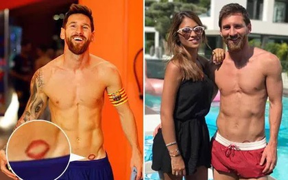 Messi xăm hình môi của Antonella ở vùng nhạy cảm