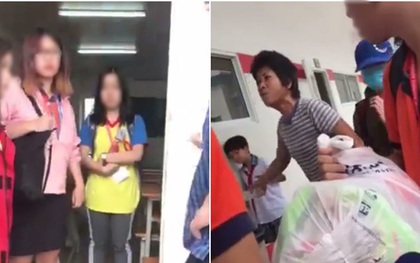 Xôn xao clip cô lao công trường HUTECH bức xúc khi sinh viên "vu oan" cho con trai đổ nước ra sàn và nói "bọn em đã đóng tiền để dọn vệ sinh"