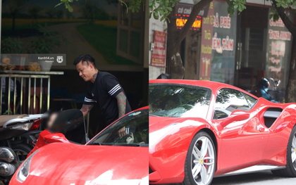 Tuấn Hưng chở vợ bằng "xế khủng" Ferrari 16 tỷ mới tậu nổi bật trên phố