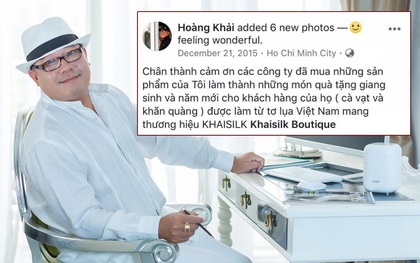 Doanh nhân Hoàng Khải từng tự hào khi nhiều công ty lớn mua "tơ lụa Việt Nam mang thương hiệu Khaisilk" để tặng khách hàng