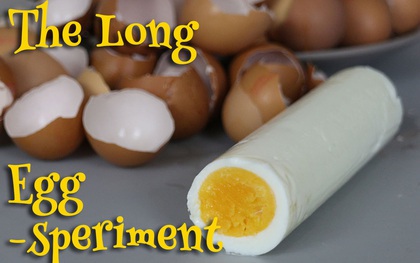 Làm trứng luộc siêu dài: nhìn lạ mắt mà không ngờ dễ đến thế