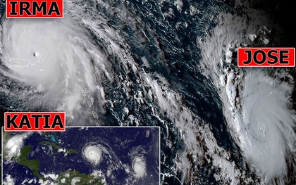 Lần đầu tiên sau 7 năm có 3 cơn bão cùng xuất hiện trên Đại Tây Dương: Nỗi ác mộng kinh hoàng của người dân Mỹ