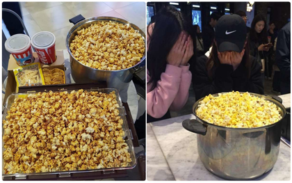 Đây là cảnh tượng khi rạp phim Hàn Quốc để khách hàng lấy bắp rang bơ bao nhiêu tùy thích trong ngày 1/4