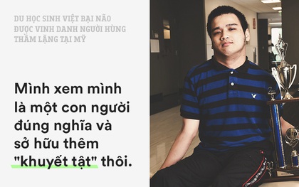 Du học sinh Việt bại não được vinh danh người hùng thầm lặng tại Mỹ nhờ lòng tốt và lối sống truyền cảm hứng