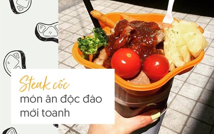Ăn steak trong đĩa là xưa rồi, giờ người ta ăn steak trong... cốc cơ!