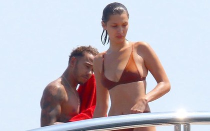 Siêu mẫu Bella Hadid lướt du thuyền cùng siêu sao F1 Lewis Hamilton
