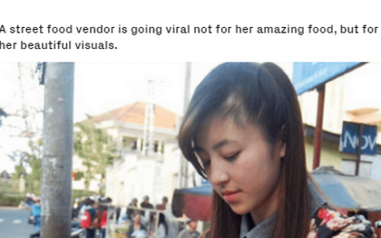 Hot girl bán bánh tráng trộn bất ngờ "tái xuất" trên trang web nổi tiếng của Hàn