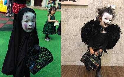 Chán“Con ma Vô Diện”, chị em nhà cô bé Meng Meng diện ngay trang phục thần chết trong "Death Note" cực kì ấn tượng