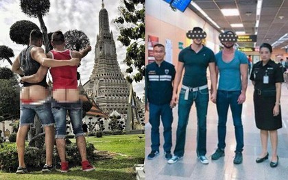 Tưởng thoát được Thái Lan, cặp đôi khoe vòng 3 tại đền thiêng bị cảnh sát bắt và phải trả giá đắt
