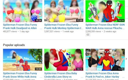 Bạo lực, sexy... là những video gắn mác "Spiderman Elsa" trên Youtube mà trẻ em Việt đang bị đầu độc mỗi ngày