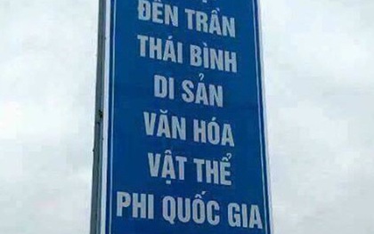 Lãnh đạo tỉnh Thái Bình lên tiếng về tấm biển "lạ" quảng cáo lễ hội đền Trần