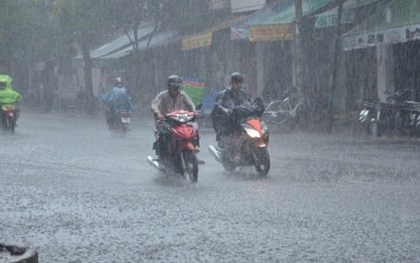 Tiếp tục đón không khí lạnh giữa mùa hè, Bắc Bộ mưa to