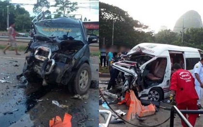 Thái Lan: Xe khách 16 chỗ đâm vào xe bán tải làm 4 người thiệt mạng, trong đó có một phụ nữ người Việt