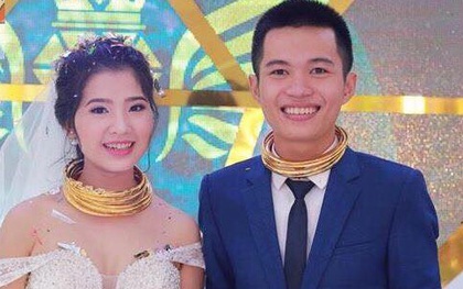 Đám cưới siêu khủng ở Nghệ An: Cô dâu chú rể kiềng vàng đeo đầy cổ, được tặng cả biệt thự, ô tô