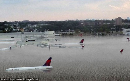 Sự thật phía sau bức ảnh sân bay Houston ngập nặng, máy bay chìm trong biển nước sau bão Harvey