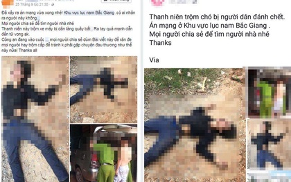 Công an Bắc Giang điều tra người tung tin thất thiệt nam thanh niên trộm chó bị đánh tử vong
