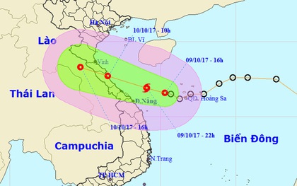 Áp thấp nhiệt đới khả năng mạnh thành bão, đi vào đất liền các tỉnh từ Hà Tĩnh đến Quảng Trị