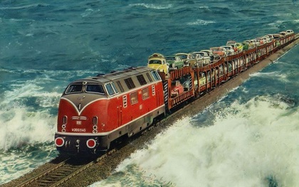 Cận cảnh tàu hỏa chạy xuyên biển - công trình vĩ đại của người Đức giống hệt như One Piece