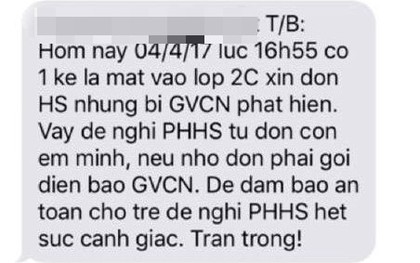 Đã tìm ra “kẻ lạ mặt” vào trường học xin đón học sinh