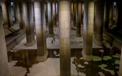 "Giải mật" cống ngầm lớn nhất thế giới ở Nhật, siêu bão mưa 3 ngày liền cũng không ngập