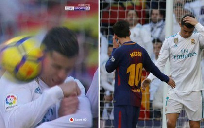 Hành động đẹp của Messi sau khi sút trúng mặt Ronaldo