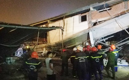 Sập công trình siêu thị tại Vũng Tàu, 4 công nhân bị thương dưới đoạn bê tông dày hơn 20m