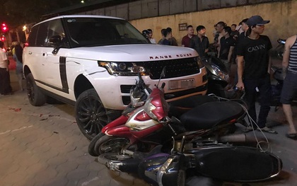 Hà Nội: Nghi vấn người đàn ông cướp xe Range Rover bỏ chạy, đâm vào 2 người cùng hàng loạt xe máy