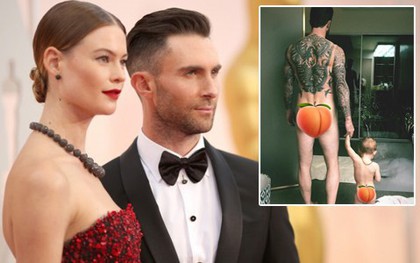 Vợ Adam Levine khiến fan thích thú khi khoe ảnh khỏa thân siêu đáng yêu của chồng