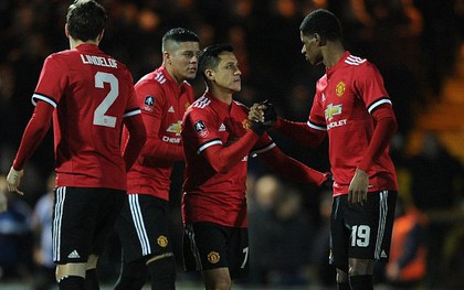 Tân binh Alexis Sanchez kiến tạo, Man Utd thắng đậm tại vòng 4 FA Cup