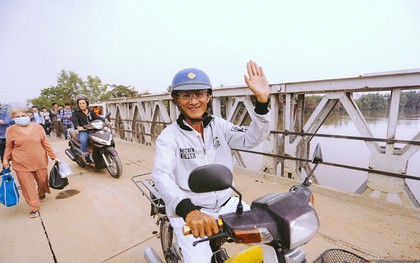 Chùm ảnh: Cầu Long Kiển được thông xe trở lại sau hơn 10 ngày bị sập, người dân đôi bờ vui mừng