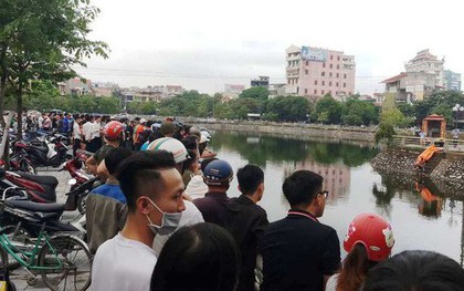 Cả trăm người kéo ra xem người đàn ông chết nổi trên hồ