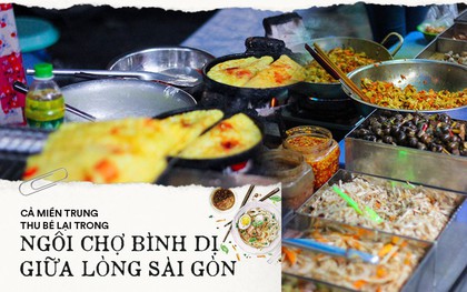 Cả miền Trung thu bé lại chỉ bằng một ngôi chợ bình dị giữa lòng Sài Gòn