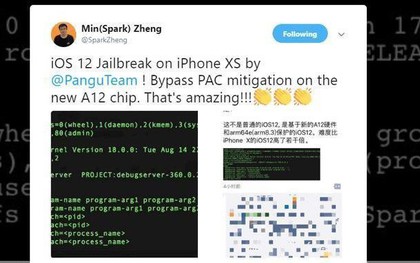 Hacker Trung Quốc bẻ khóa thành công iOS 12 trên iPhone XS chỉ sau 14 ngày