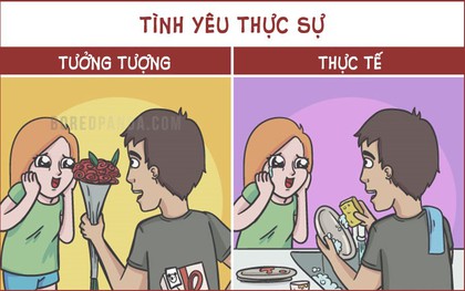 Bộ tranh "bóc phốt" tình yêu trong tưởng tượng khác thực tế như thế nào?