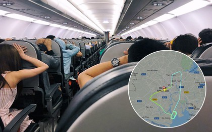 Clip: Hành khách đồng loạt vào "tư thế an toàn" trên chuyến bay Vietjet nghi gặp sự cố, phải bay nhiều vòng rồi quay lại Tân Sơn Nhất