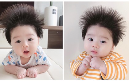 Cậu bé Hàn Quốc với quả đầu chôm chôm đáng yêu đến mức ai cũng muốn đem về nuôi