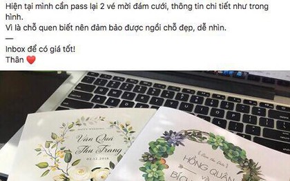Khổ chủ lên mạng "pass" lại thiệp cưới vì... nhiều quá đi không xuể, cô dâu chú rể biết được liền phản ứng thế này!