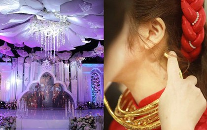 Hé lộ chi phí dựng rạp thực tế cùng hình ảnh cô dâu đeo vàng nặng trĩu trong đám cưới "khủng" ở Cao Bằng