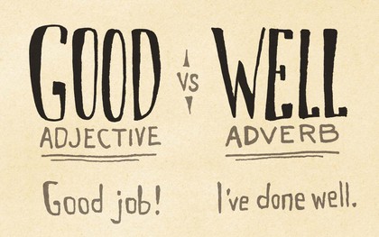 Cặp từ Tiếng Anh đa số người Việt đều dùng sai: "He plays the guitar very ..." , bạn chọn "good" hay "well"?