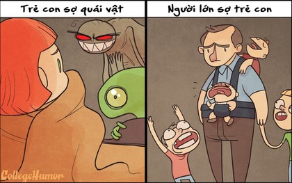 Nỗi sợ của trẻ con và người lớn: Vừa giống đến giật mình lại vừa khác đáng suy ngẫm!