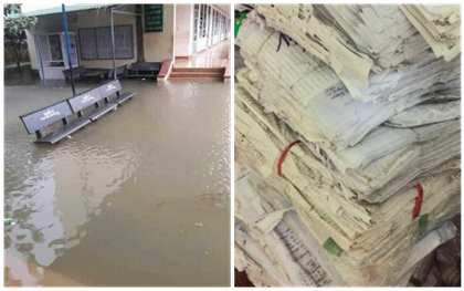 Thiệt hại mưa bão nặng nề tại miền Trung: Hàng loạt trường học chìm trong biển nước, hồ sơ bài thi hư hỏng không khôi phục được