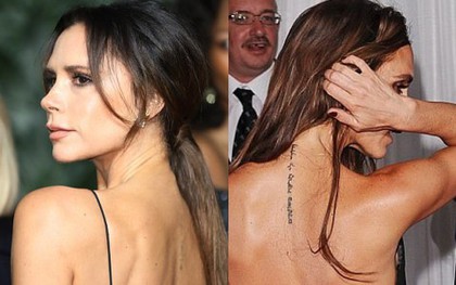 Victoria để lộ tấm lưng đã xóa sạch "hình xăm tình yêu" dành cho David Beckham