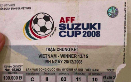 Đây là chiếc vé đưa người hâm mộ trở về ký ức Việt Nam vô địch AFF Cup 10 năm trước
