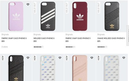 Adidas ra mắt bộ sưu tập vỏ ốp cho iPhone đủ màu đỏ, đen, tím, hồng và cả họa tiết da rắn