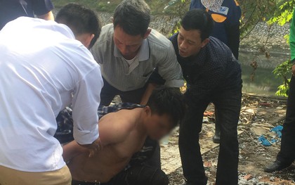Hà Nội: Người đàn ông nghi ngáo đá nhảy xuống sông Tô Lịch, may mắn được công an và người dân cứu sống